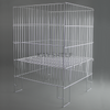 Floor Stand Square Wire Dump Bin with Adjustable Shelf for Retail Display