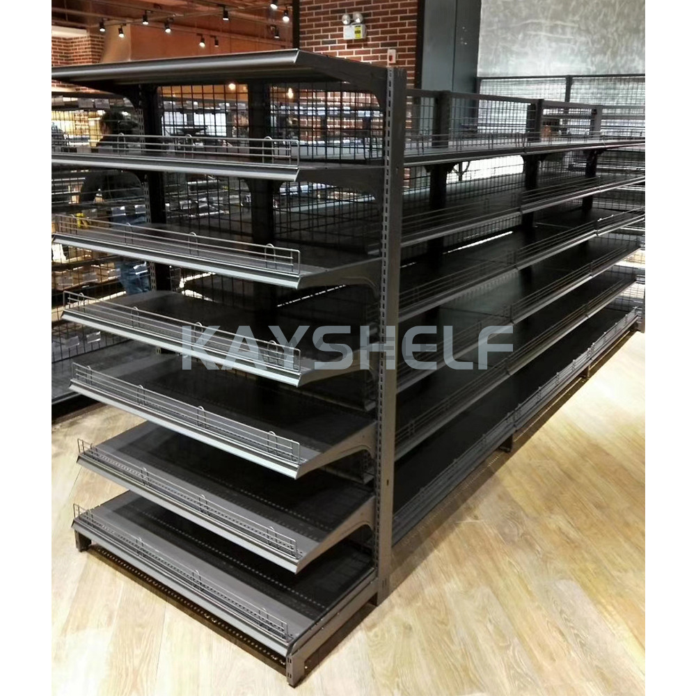 Multi-Level Commercial Gondola Shelf System, Sturdy Retail Organization