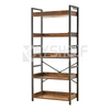 Easy to Assemble Multi-Tier Bookcase and Display Rack with Side Lip and 4 Hooks for Home Office Kitchen Bedroom