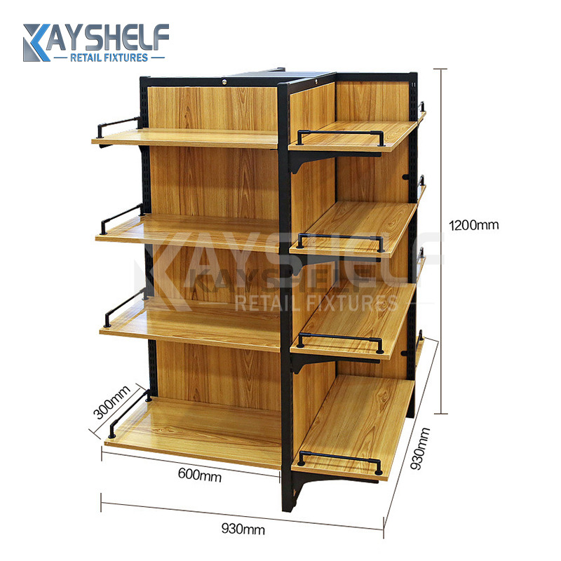 Wooden 4-Sided Merchandiser Display Unit