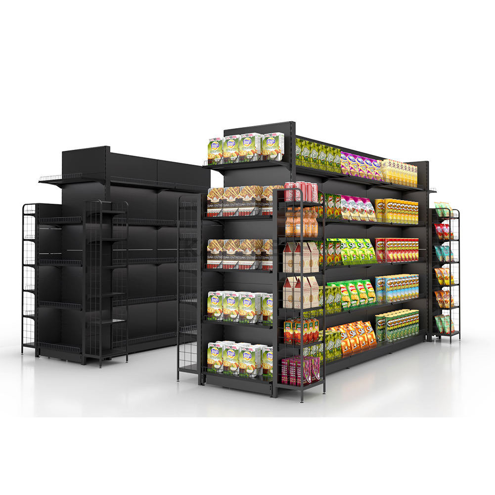 Multi-Level Commercial Gondola Shelf System, Sturdy Retail Organization