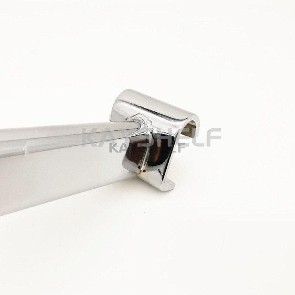 Apparel Rack Display Chrome Steel Stepped Arm for Oval Bar Heavy Duty for Retail & Shop Fittings