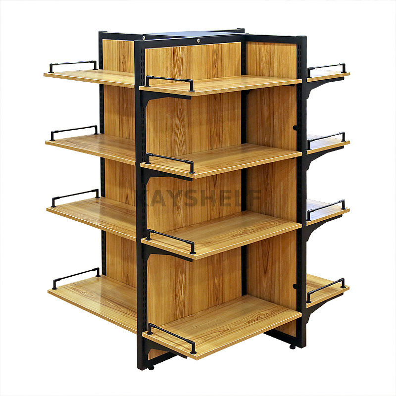 Wooden 4-Sided Merchandiser Display Unit