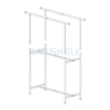 Chrome Steel Garment Racks Double Rail Clothing Display Rack with Height-Adjustable Rails